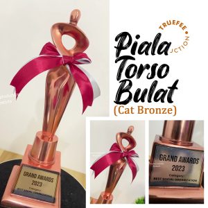 Piala Torso Bulat Cat Bronze